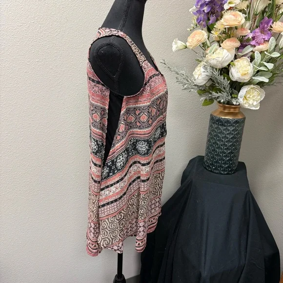 Wrangler Women’s Boho Patchwork Sleeveless Tunic Top Small Multicolor Summer - Picture 5 of 7
